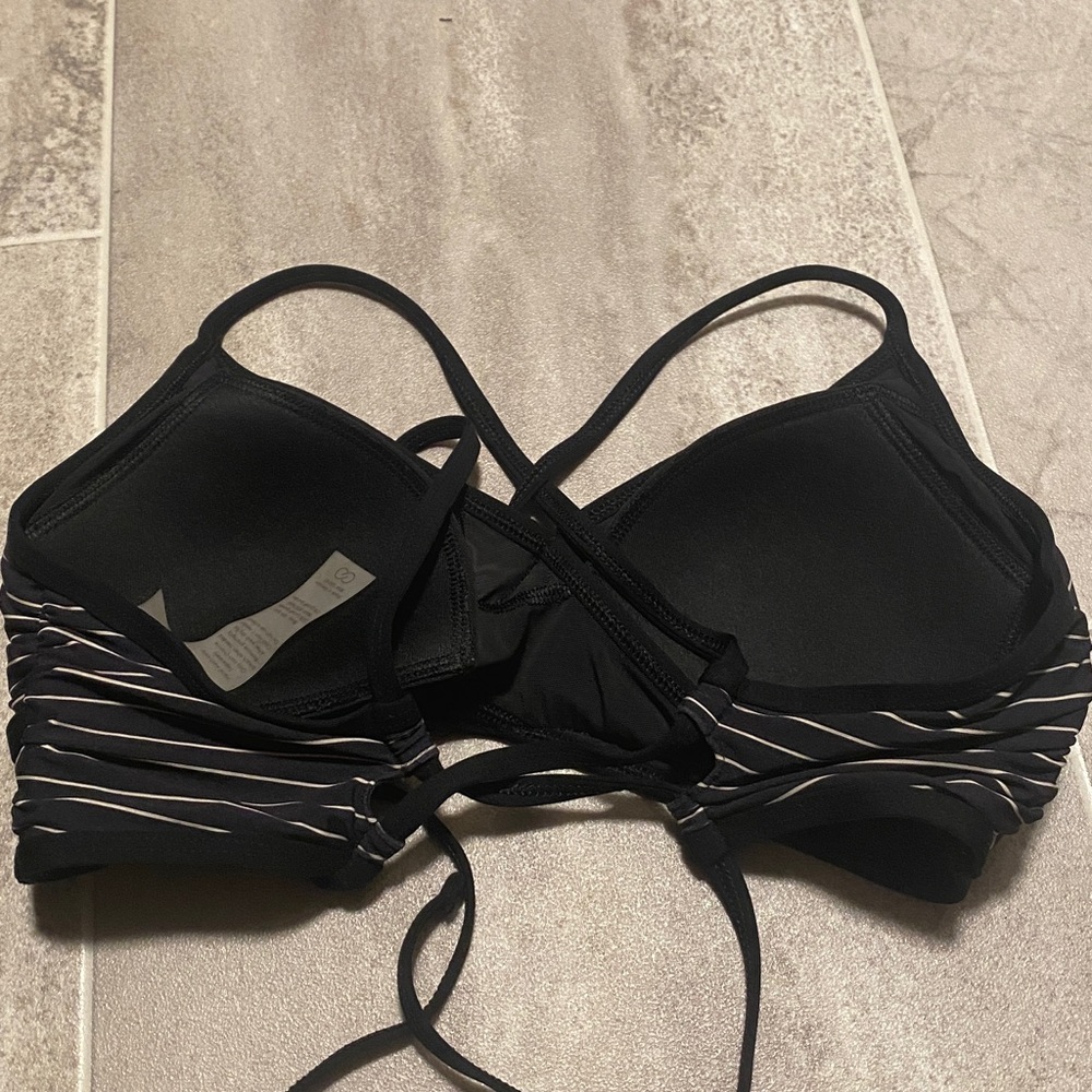 CALIA by Carrie Underwood Black and White Striped Bikini set - Picture 2 of 8
